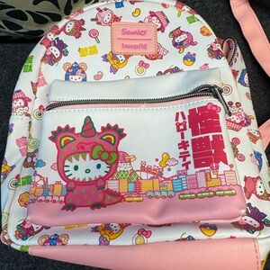 Sanrio Colorful Kids Backpack with Pink Accents